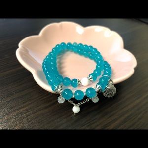 Amazonyte Gemstone Bead Bracelet